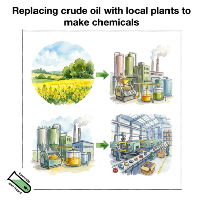 Replacing crude oil with local plants to make chemicals