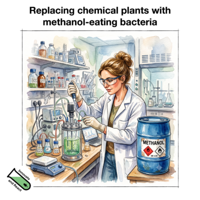 Replacing chemical plants with methanol-eating bacteria