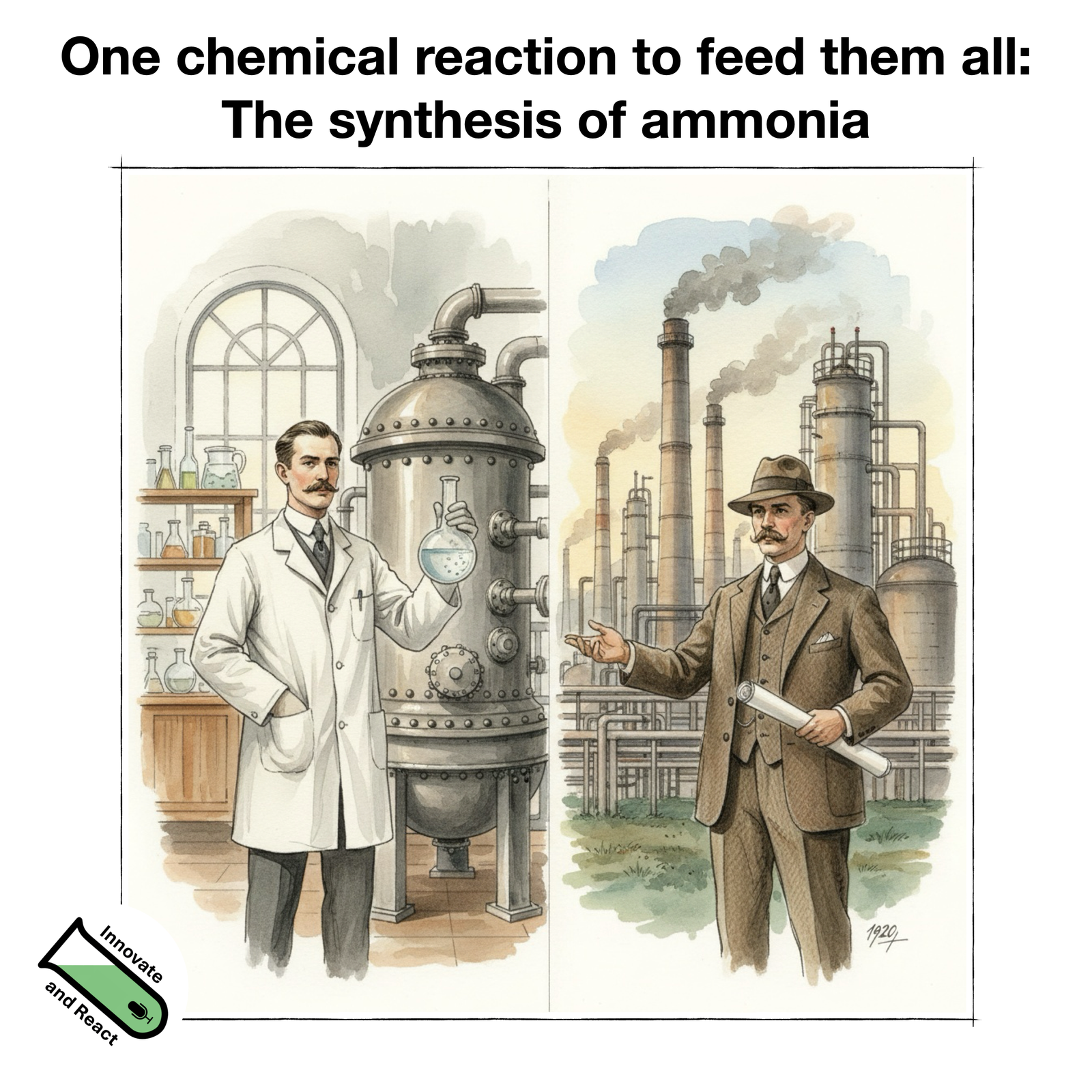 One chemical reaction to feed them all: The synthesis of ammonia
